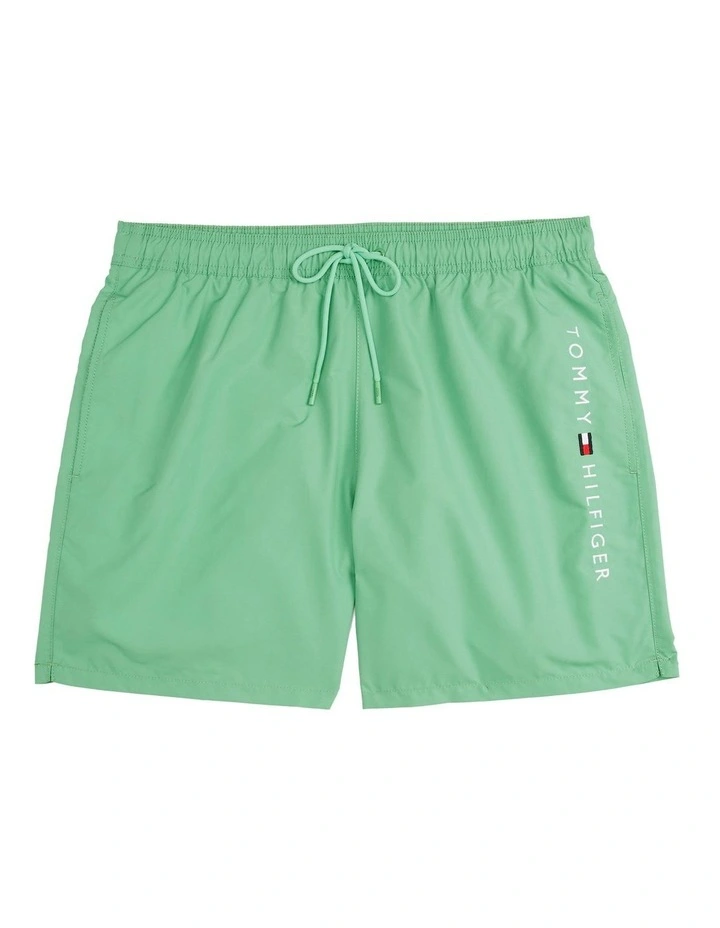 Original Drawstring Mid Length Swim Shorts in Green image 5