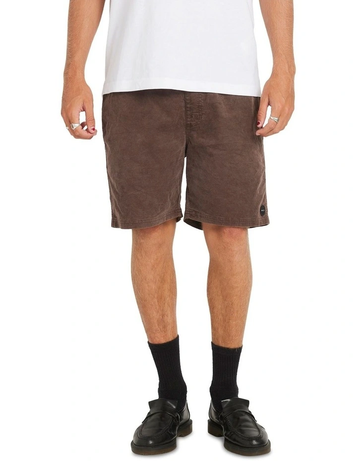Escape Elastic Cord Shorts in Brown image 1