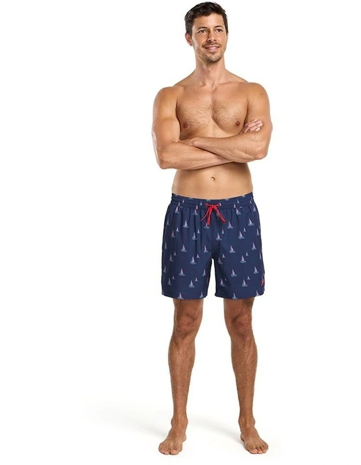 Sail Boat Shorties in Blue image 3