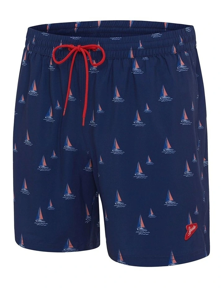 Sail Boat Shorties in Blue image 5