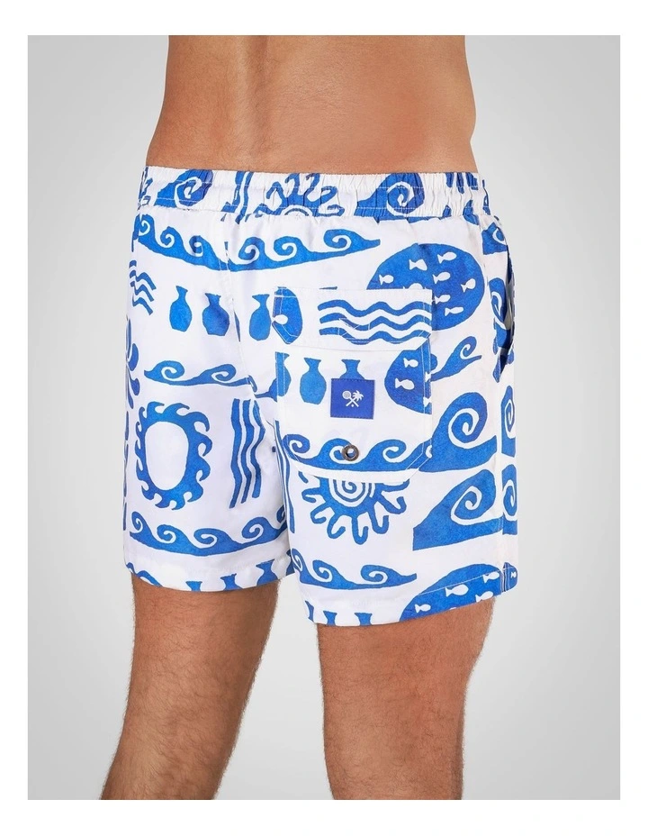 Greek Yoghurt Swim Shorts in White image 3