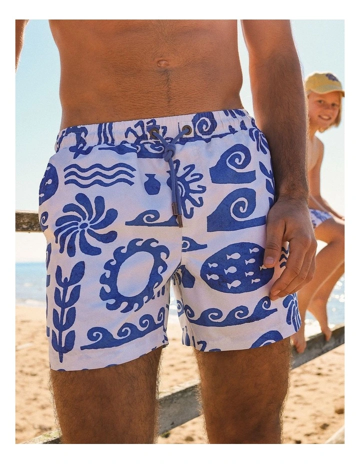 Greek Yoghurt Swim Shorts in White image 4