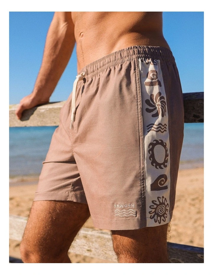 Spiced Mocha Shorts in Light Brown image 4