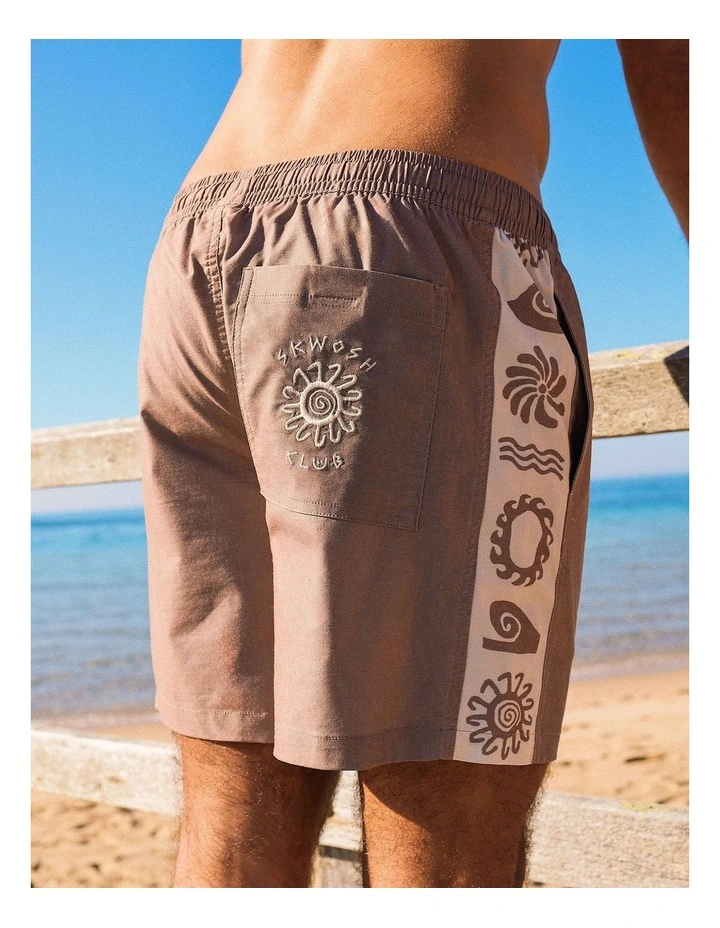 Spiced Mocha Shorts in Light Brown image 5