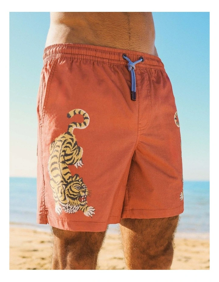 Easy Tiger Shorts in Burgundy image 4