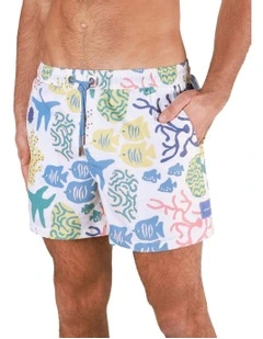 Reef Ruckus Swim Shorts in White