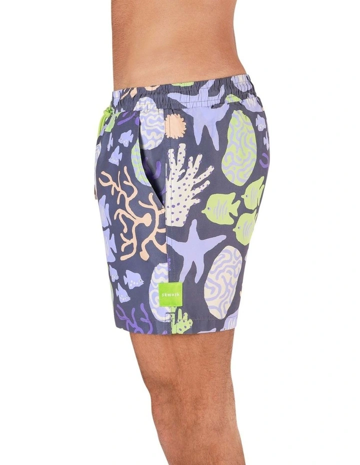 Coral Chaos Swim Shorts in Charcoal image 3