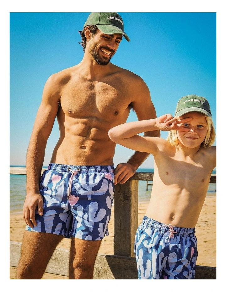 Prickly Business Swim Shorts in Navy image 6
