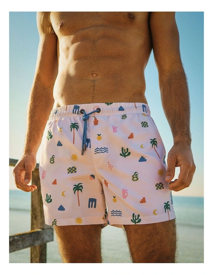 Zesty Zorba Swim Short in Ecru image 4