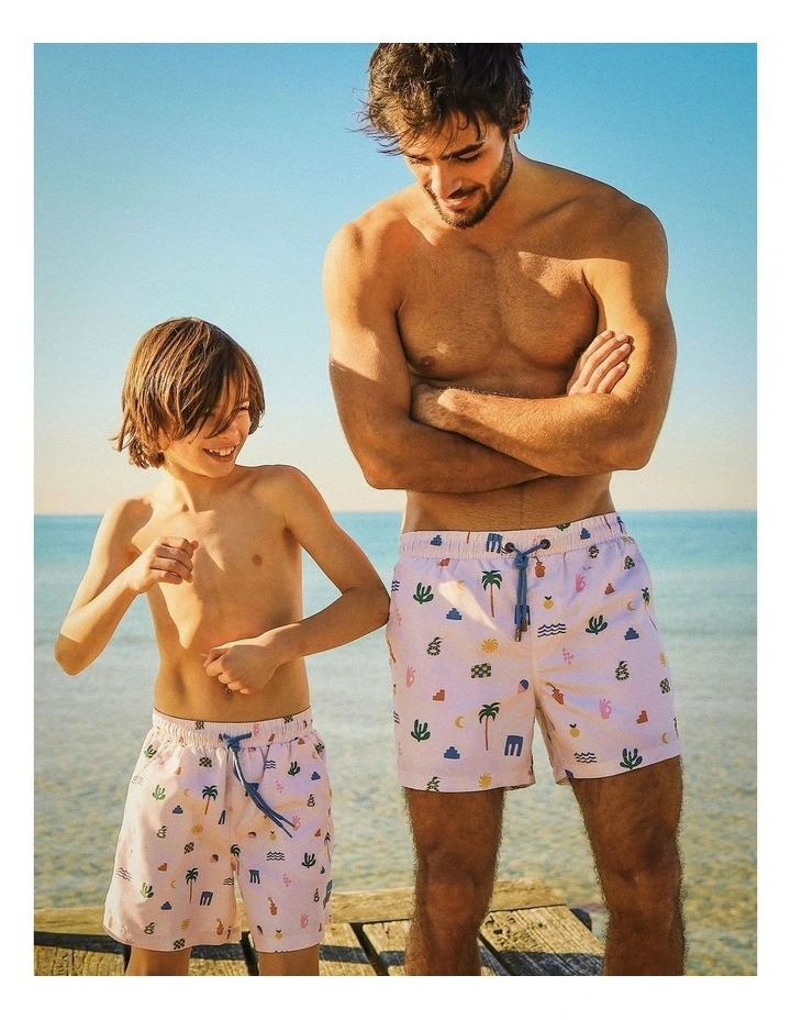 Zesty Zorba Swim Short in Ecru image 5