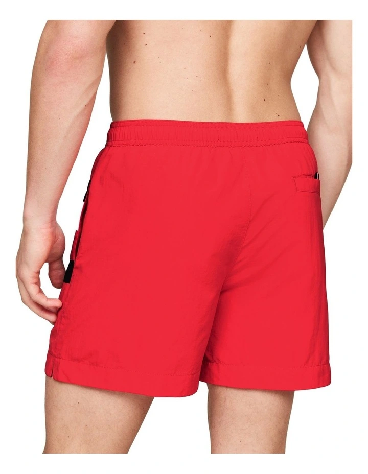 Flag Mid Length Swim Shorts in Red image 2