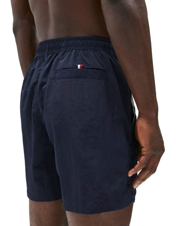 Flag Mid Length Swim Shorts in Blue image 3