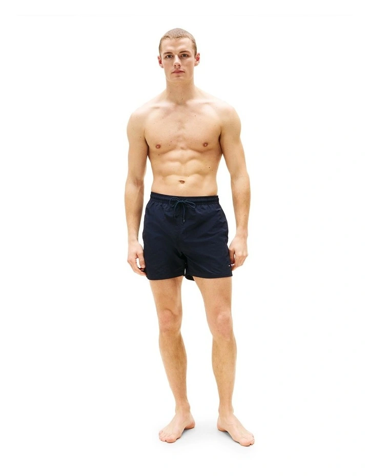 Essential Mid Length Swim Shorts in Navy image 4