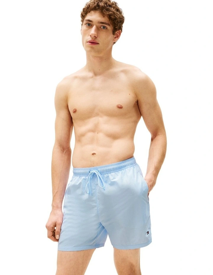 Essential Mid Length Swim Shorts in Blue image 1