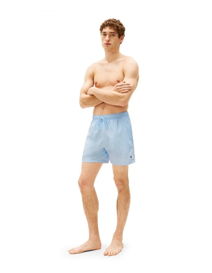 Essential Mid Length Swim Shorts in Blue image 2