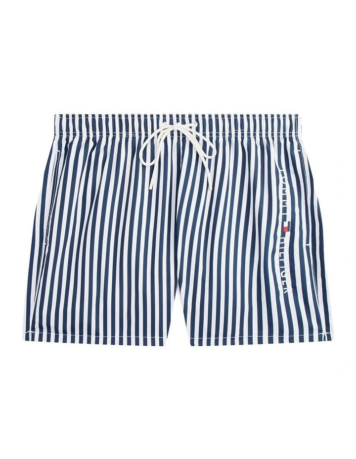Medium Drawstring Print Shorts in Navy image 5