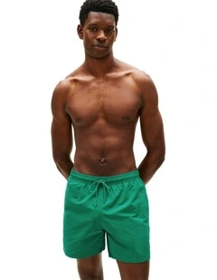 Essential Mid Length Swim Shorts in Green