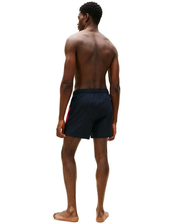Classic Colour-Blocked Mid Length Swim Shorts in Blue image 2