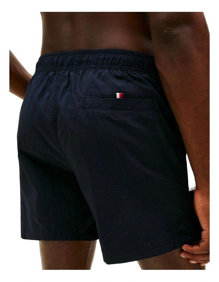 Classic Colour-Blocked Mid Length Swim Shorts in Blue image 3