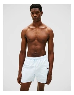 Original Logo Mid Length Swim Shorts in Blue