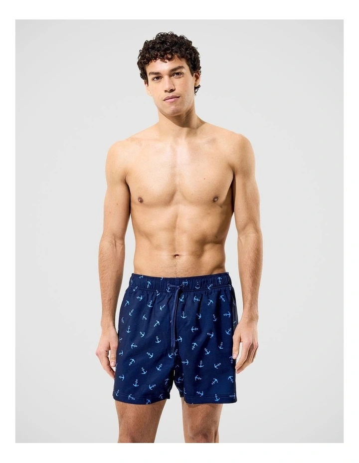 Mens Redondo Edge Print Volley 16 in Navy image 1