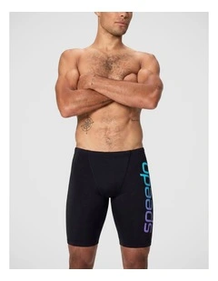Mens Sport Logo Jammer in Black