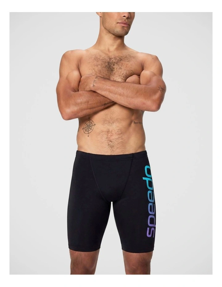 Mens Sport Logo Jammer in Black image 1