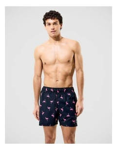 Mens Redondo Edge Print Volley 16 in Black