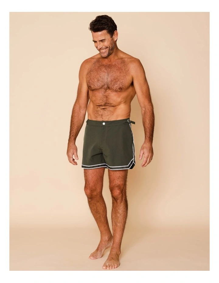 Blu Tailored Swim Shorts in Green image 1