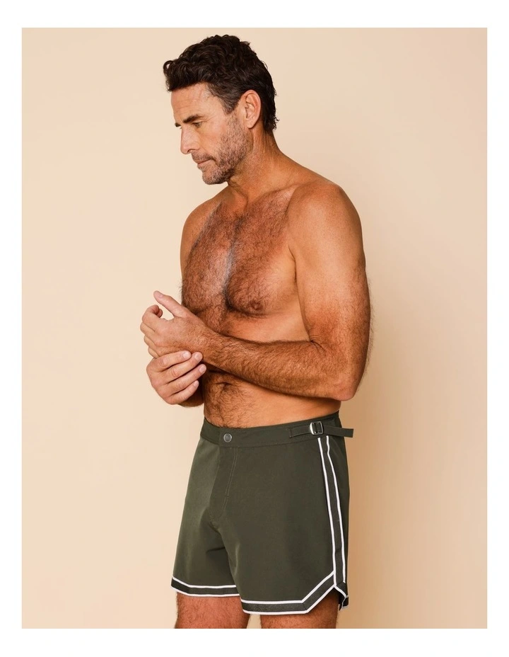 Blu Tailored Swim Shorts in Green image 2