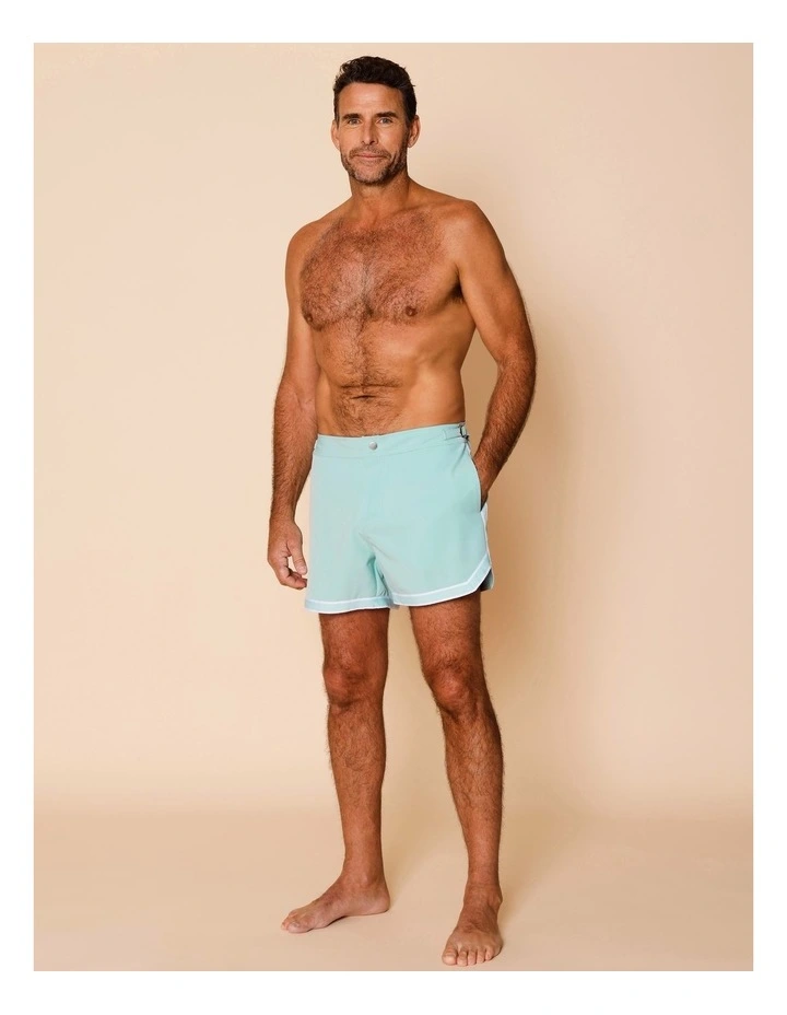 Blu Tailored Swim Shorts in Blue image 2