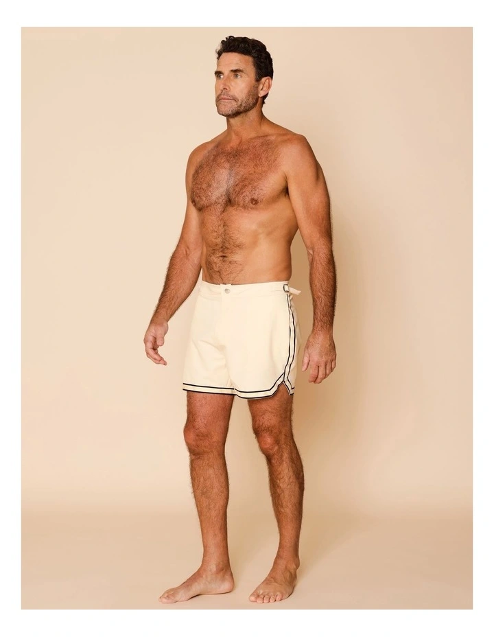 Blu Tailored Swim Shorts in Beige image 1