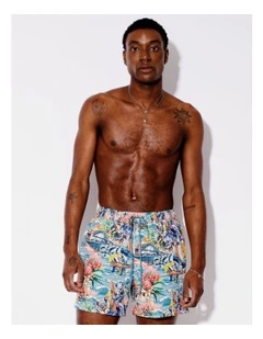 Aussie Tea Towel Swim Shorts in Multi