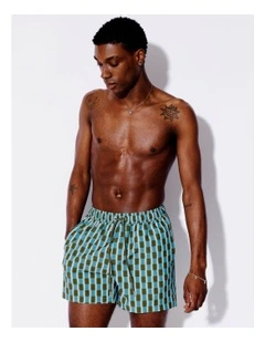 Eden Check Swim Shorts in Multi