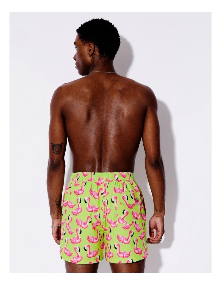 Flamingo Party Swim Shorts in Multi image 4