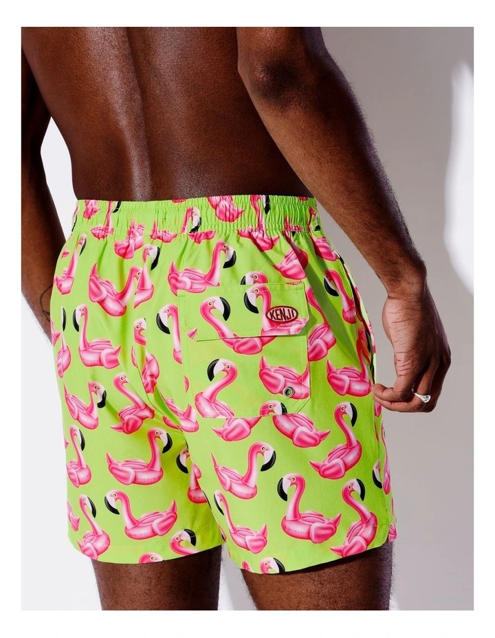 Flamingo Party Swim Shorts in Multi image 5