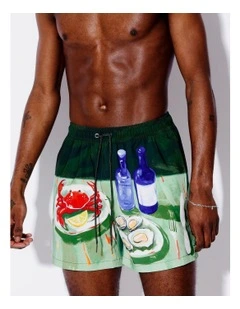 Dinner By The Bay Swim Shorts in Green