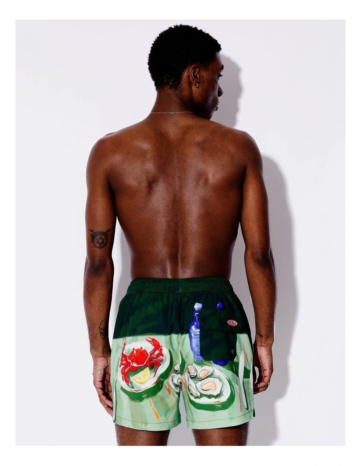 Dinner By The Bay Swim Shorts in Green image 4