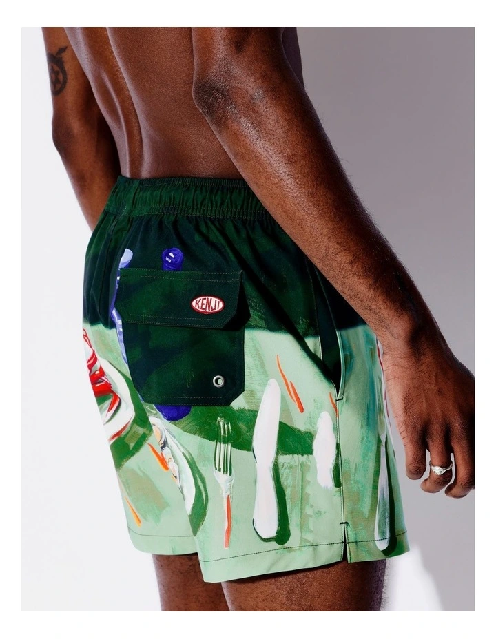 Dinner By The Bay Swim Shorts in Green image 5