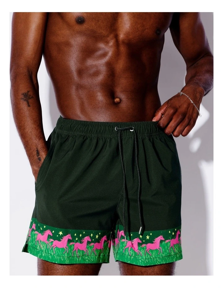 Pink Pony Club Swim Shorts in Green image 1