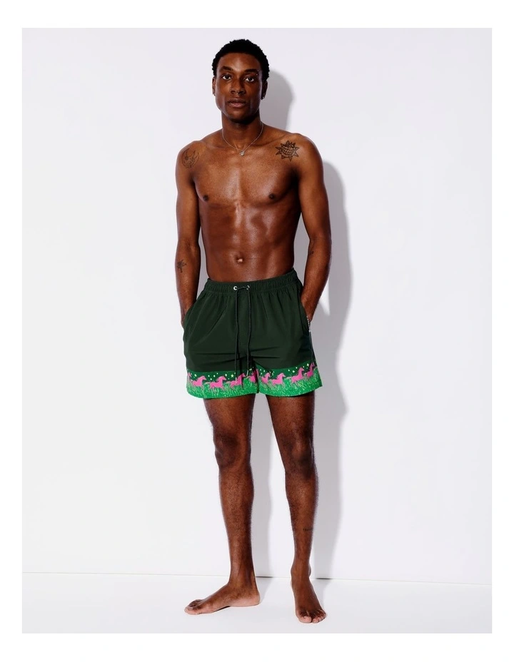 Pink Pony Club Swim Shorts in Green image 2