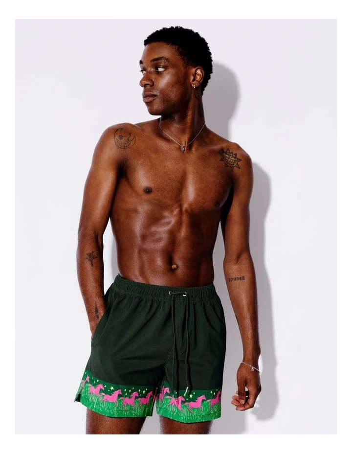Pink Pony Club Swim Shorts in Green image 3