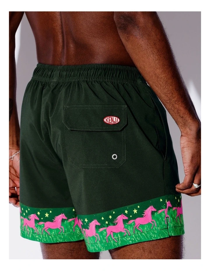 Pink Pony Club Swim Shorts in Green image 5