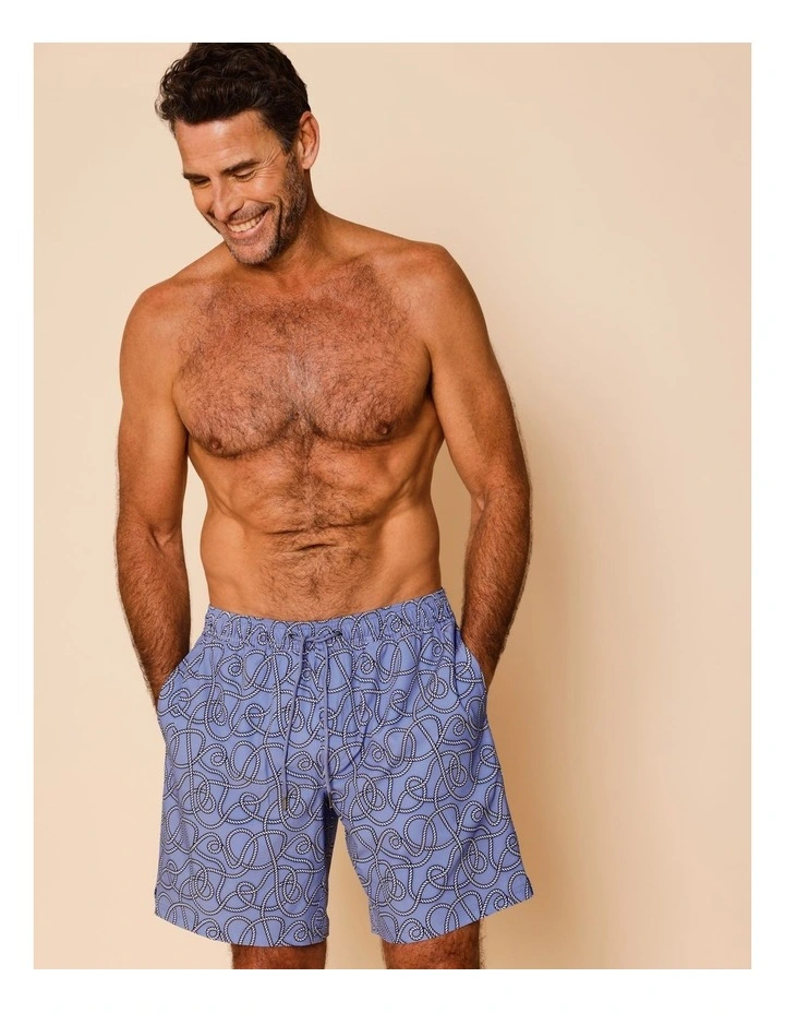 Nautical Knots Swim Shorts in Blue image 2