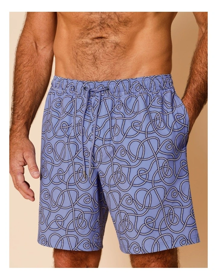 Nautical Knots Swim Shorts in Blue image 3