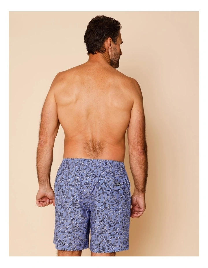 Nautical Knots Swim Shorts in Blue image 4