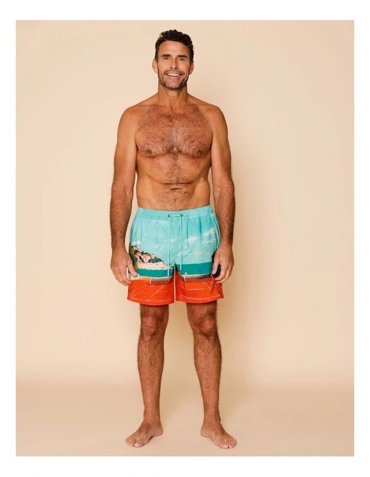 Vacation Destination Swim Shorts in Blue image 1