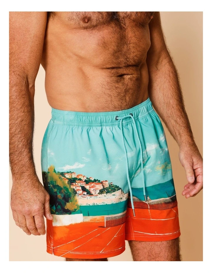 Vacation Destination Swim Shorts in Blue image 3