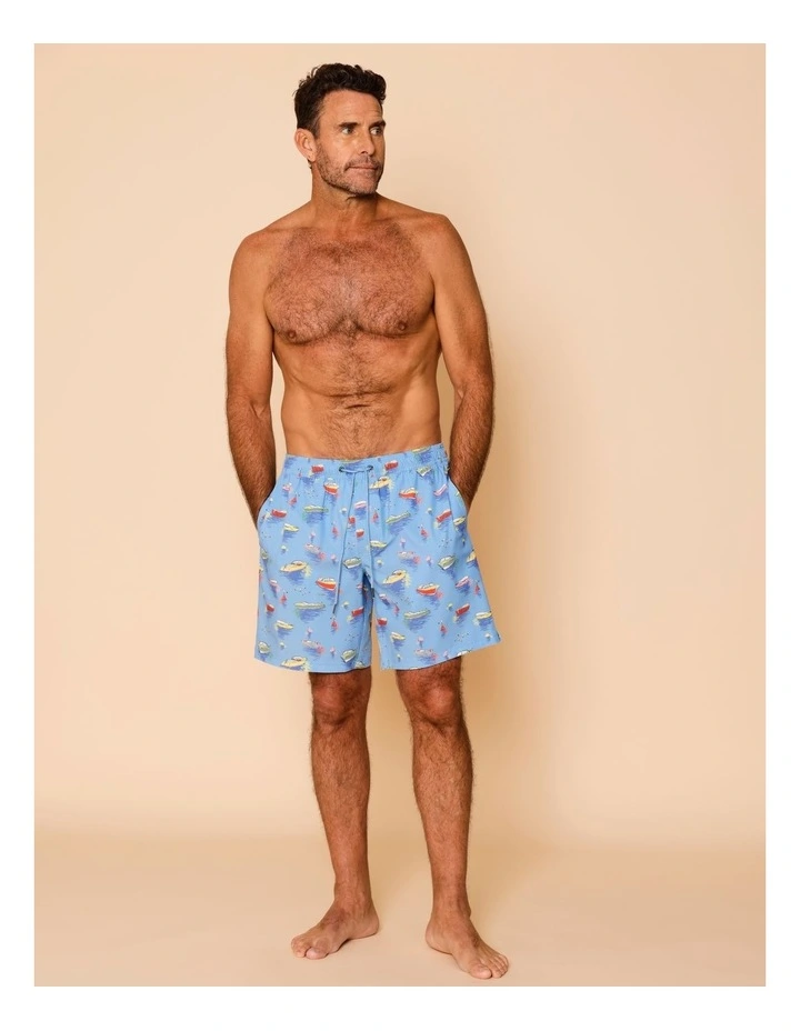 High Canal Swim Shorts in Blue image 1