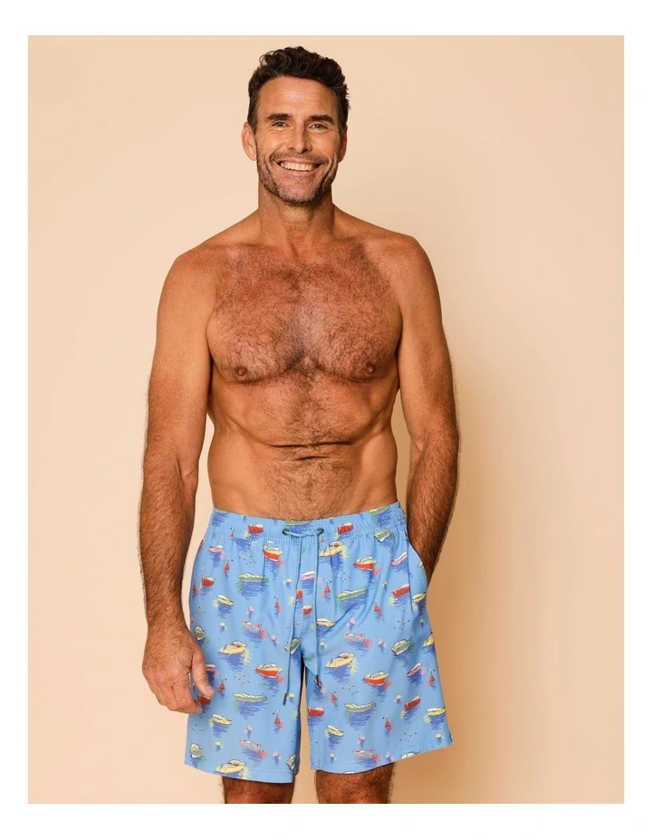 High Canal Swim Shorts in Blue image 2